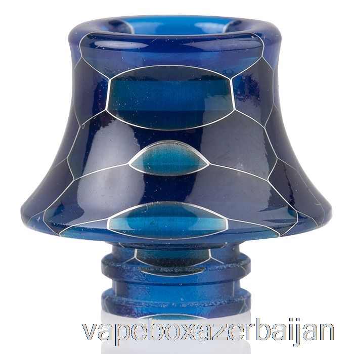 Vape Azerbaijan 510 Cone Snake Skin Resin Drip Tip Dark Blue